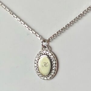 PDPAOLA Letter K Silver Pendant Necklace
